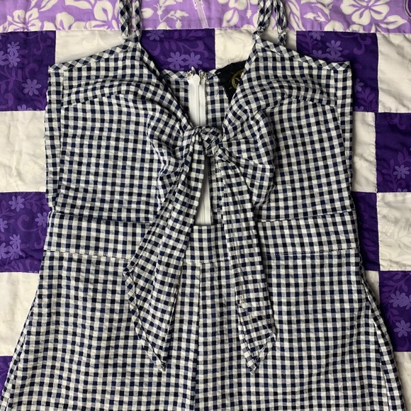 Black & White Checkered Romper - Picture 2 of 7